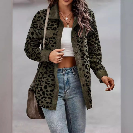 Damen lässige und modische Karo-Jacke EB