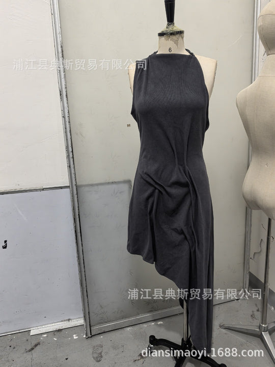 Damen asymmetrisches Freizeitkleid EB