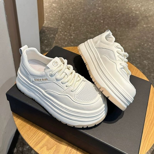 Damen Chunky-Sneaker mit dicker Plattform und atmungsaktivem Obermaterial EB