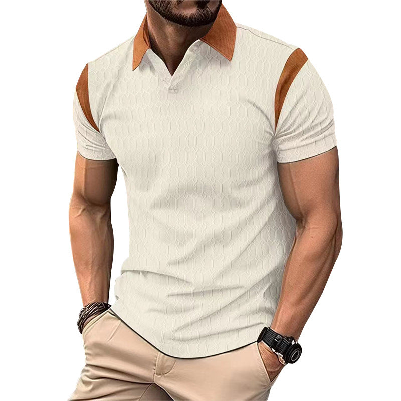 Herren Kurzarm Poloshirt mit strukturiertem Kragen und sportlichem Design EB