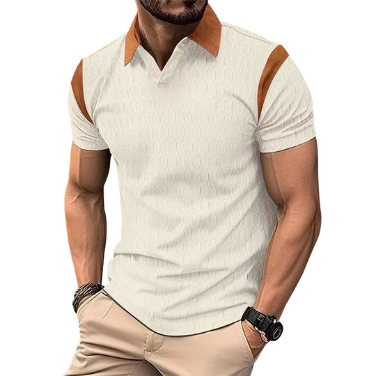 Herren Kurzarm Poloshirt mit strukturiertem Kragen und sportlichem Design EB