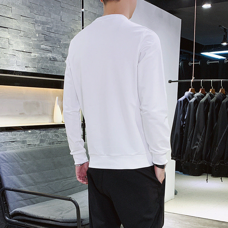 Herren Crewneck‑Sweatshirt mit Kontrastpaspel und schmaler Silhouette EB