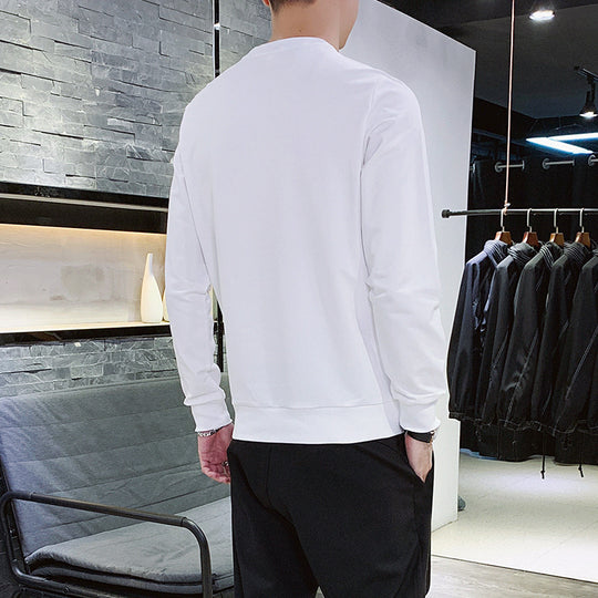 Herren Crewneck‑Sweatshirt mit Kontrastpaspel und schmaler Silhouette EB