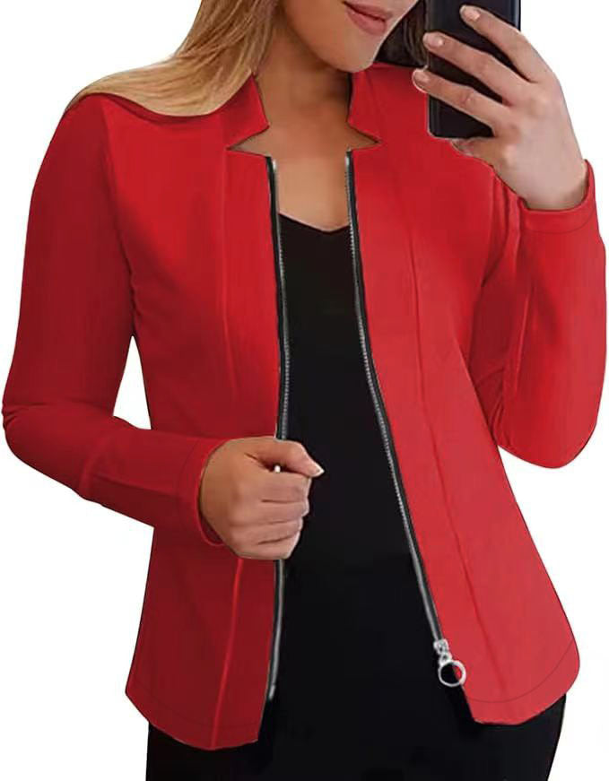 Damen Bikerjacke mit innovativem Schnitt und praktischen Reißverschlussdetails EB