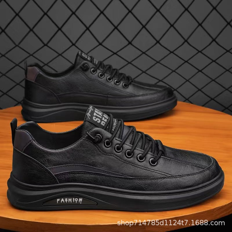 Damen Sportliche Sneaker aus hochwertigem Leder mit stoßdämpfender Sohle EB