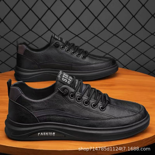 Damen Sportliche Sneaker aus hochwertigem Leder mit stoßdämpfender Sohle EB