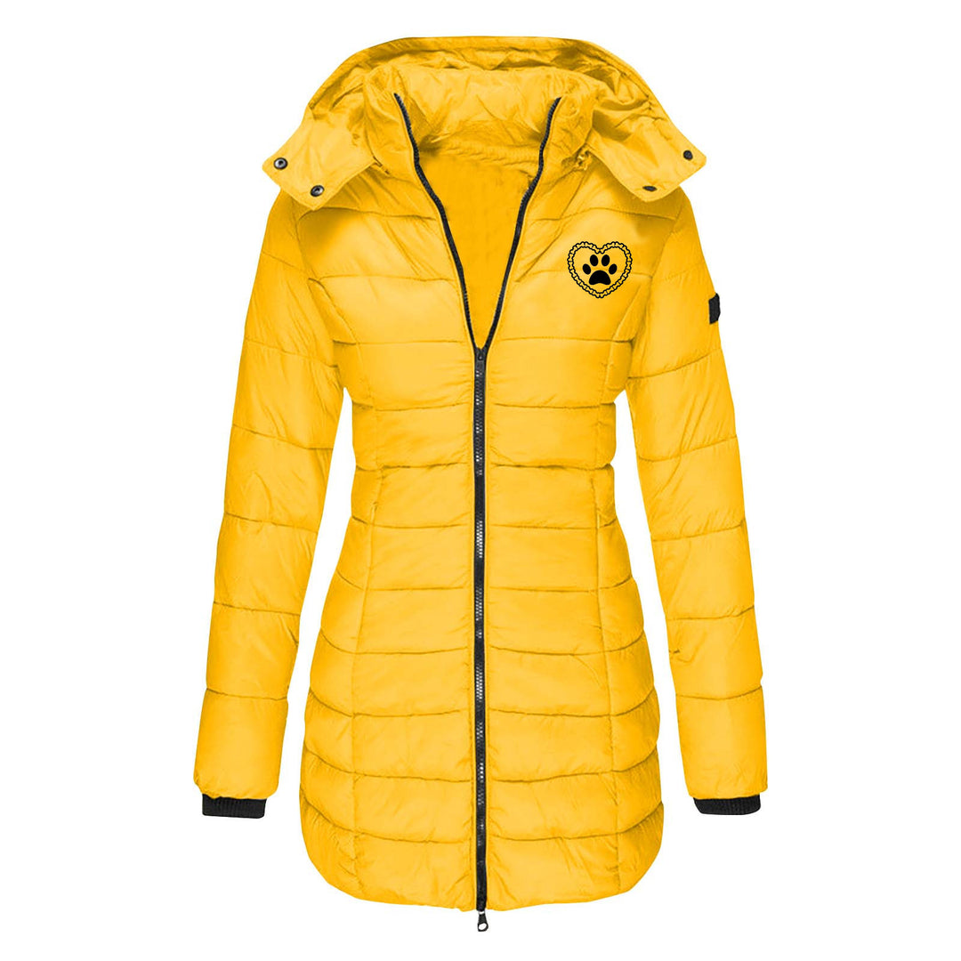 Damen gefütterte Übergangsjacke mit abnehmbarer Kapuze EB