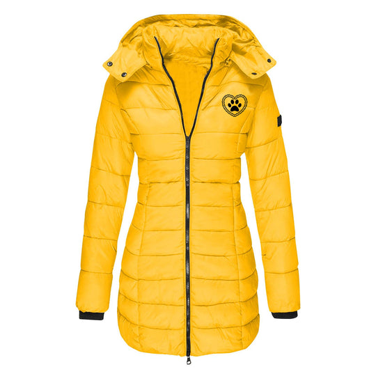 Damen gefütterte Übergangsjacke mit abnehmbarer Kapuze EB