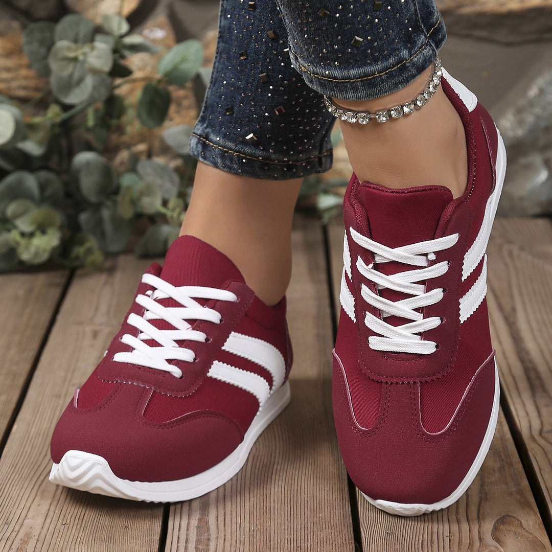 Damen Sportliche Freizeitsneaker mit praktischem Schnürverschluss EB