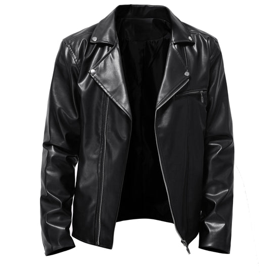 Herren stylish Kunstleder Motorradjacke EB