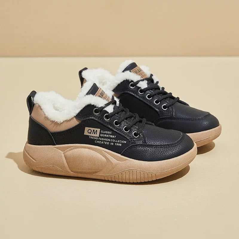 Damen Sportliche Sneakers mit kuscheligem Innenfutter und rutschfester Laufsohle EB