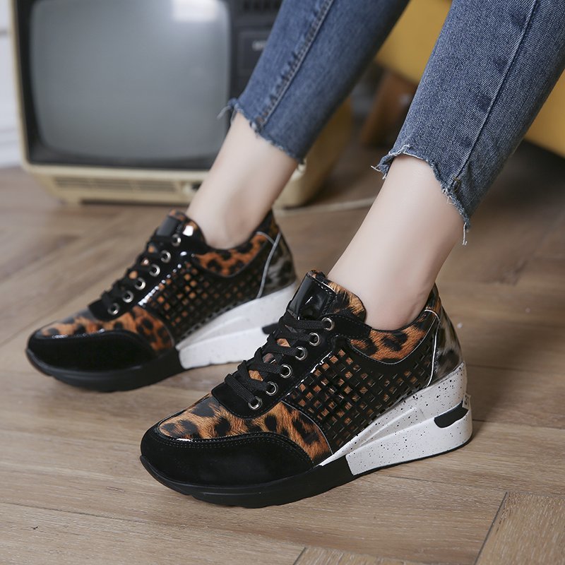 Damen Komfortable und modische Sneakers mit Glanz-Elementen EB