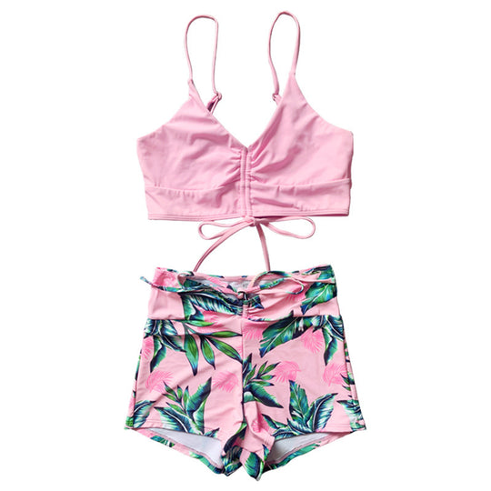 Damen Sportliches Bikinioberteil mit Shorts EB