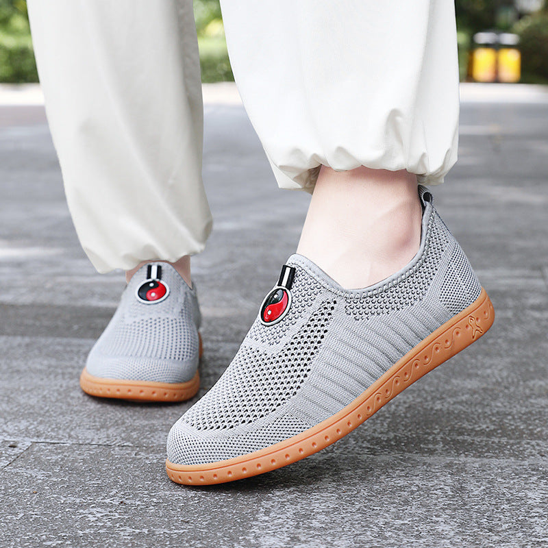 Damen Komfortable Slip-On Sneakers mit atmungsaktivem Obermaterial und rutschfester Sohle EB