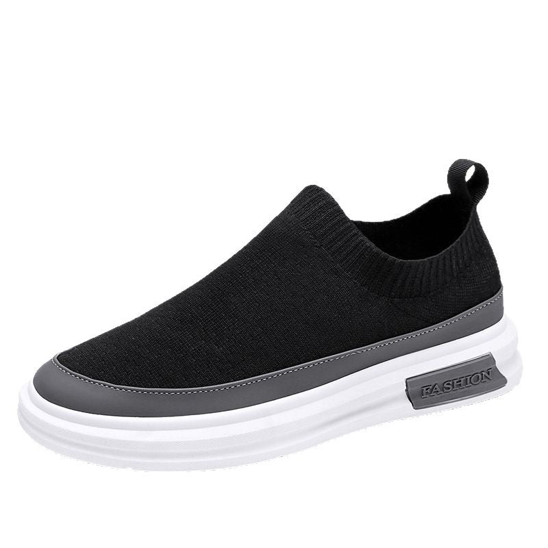 Damen Modische Slip-On Sneakers mit elastischem Strickobermaterial EB