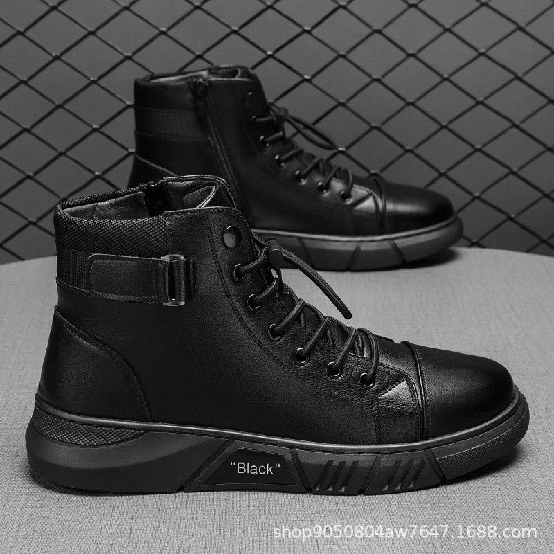 Damen Modische Schnürboots mit praktischem Reißverschluss und robuster Sohle EB