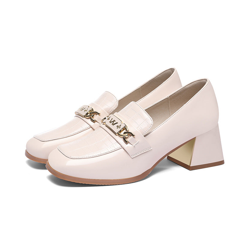 Damen Elegante und bequeme Absatzschuhe mit modischem Riemen EB