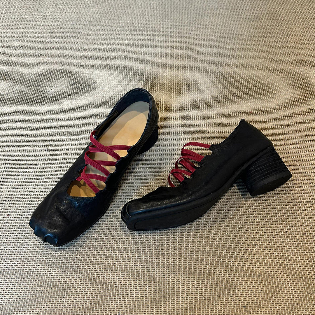 Damen modische Sling-Pumps mit elastischen Bändern EB