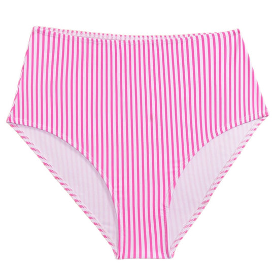 Damen Hochtailliertes Bikini-Set mit verspieltem Streifenmuster EB