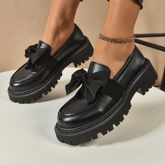 Damen Elegante Slipper mit dekorativer Schleifenverzierung und rutschfester Sohle EB
