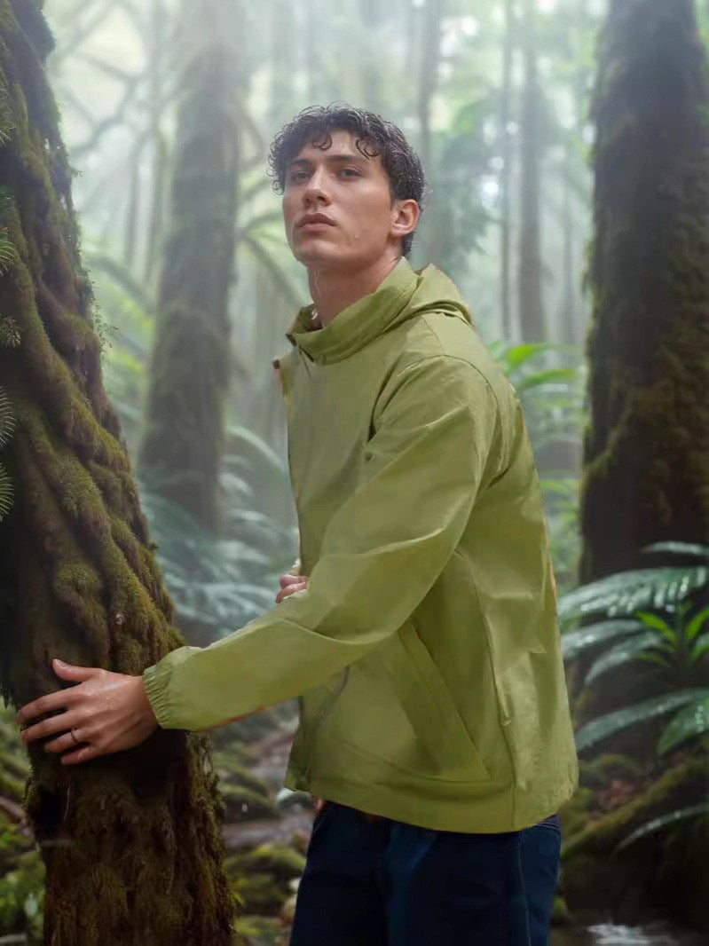Herren funktionale Übergangsjacke mit verstellbarem Kragen EB