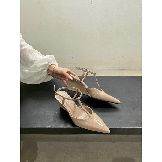 Damen schicke Slingback Pumps mit modischem Keilabsatz EB