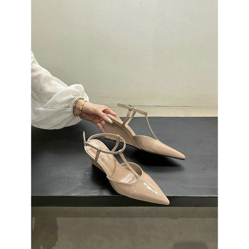 Damen schicke Slingback Pumps mit modischem Keilabsatz EB