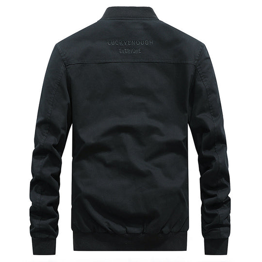 Herren Canvas-Bomberjacke im Fieldstil mit Gurt- und Ringdetails EB