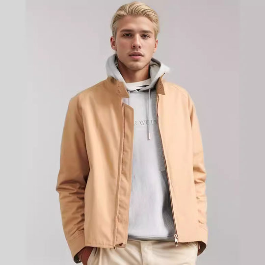 Herren leichte Freizeitjacke im modernen Design mit Stehkragen EB