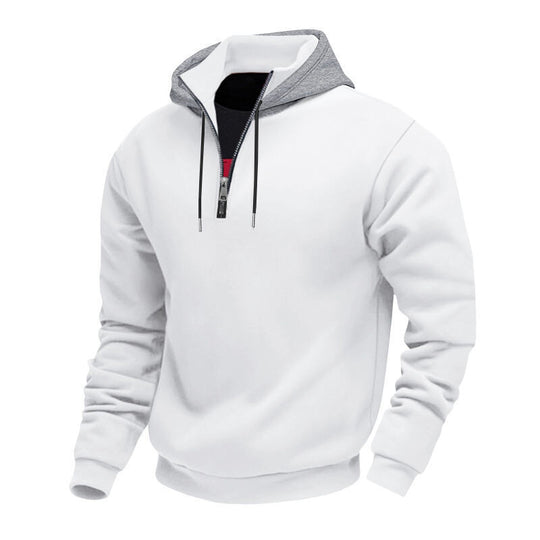Herren Sweatshirt mit Reißverschluss und hohem Kragen EB