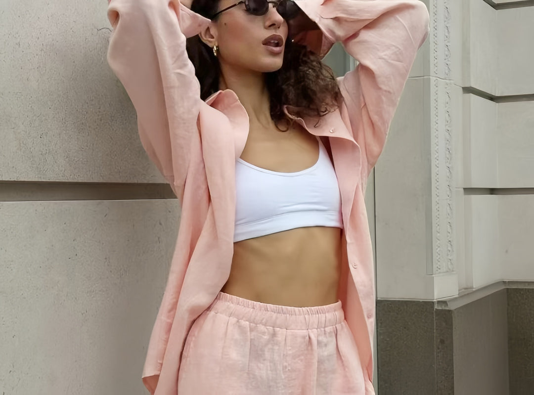 Damen Oversized Hemdblusenkleid mit langen Ärmeln und asymmetrischem Schnitt EB