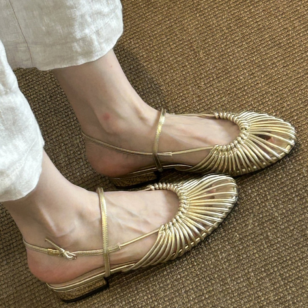 Damen Ballerinas mit stilvollem Streifenmuster und komfortabler Passform EB