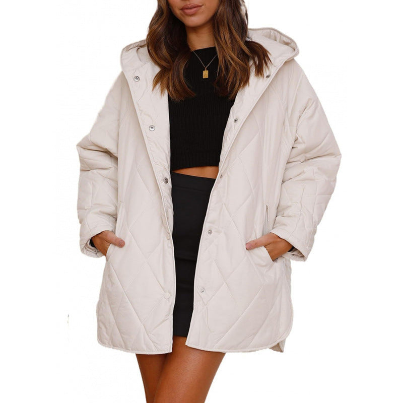 Damen warme Steppjacke mit Kapuze EB