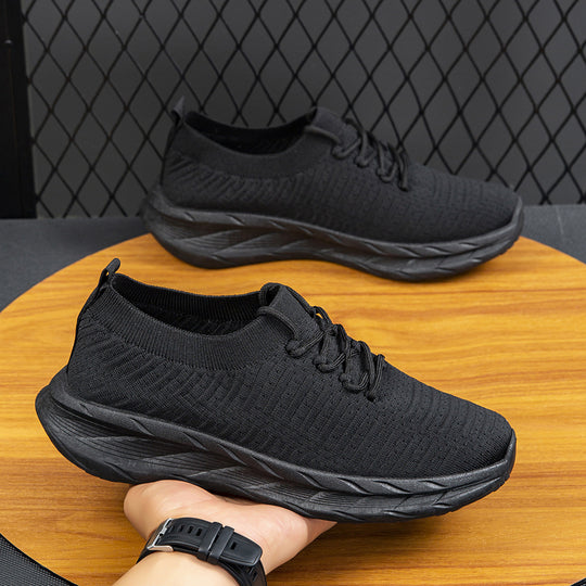 Damen Slip-On Laufschuhe mit flexiblem Strickoberteil und rutschfester Sohle EB