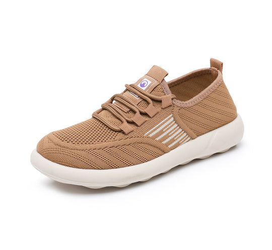 Damen Atmungsaktive Sport-Sneakers mit elastischer Schnürung und flexibler Sohle EB