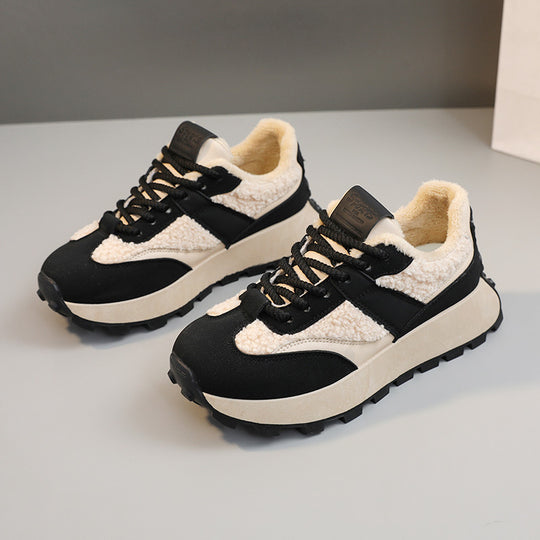 Damen Sportliche Sneakers mit Warmfutter und rutschfester Laufsohle EB