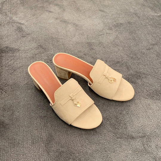 Damen elegante Slipper mit modischer Schleifenapplikation EB