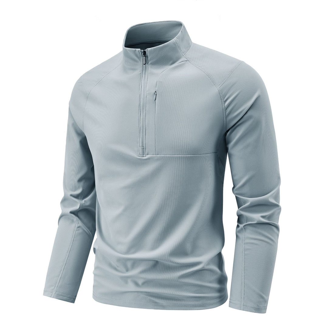 Herren technischer Thermo-Halbzip-Pullover mit Stehkragen und Brustreißverschlusstasche EB