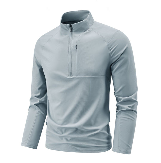 Herren technischer Thermo-Halbzip-Pullover mit Stehkragen und Brustreißverschlusstasche EB