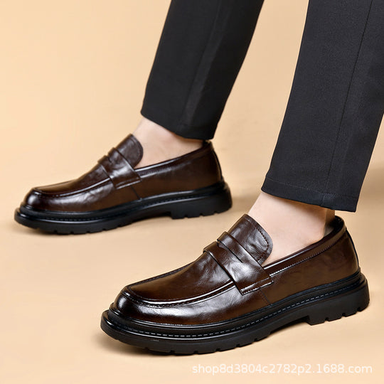 Herren Elegante Leder Mokassins mit rutschfester Sohle und komfortablem Innenfutter EB