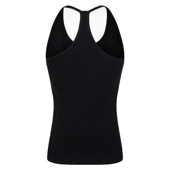 Damen nan tailliertes Rippjersey-Top mit kreuzförmigem Rücken und formender Silhouette EB