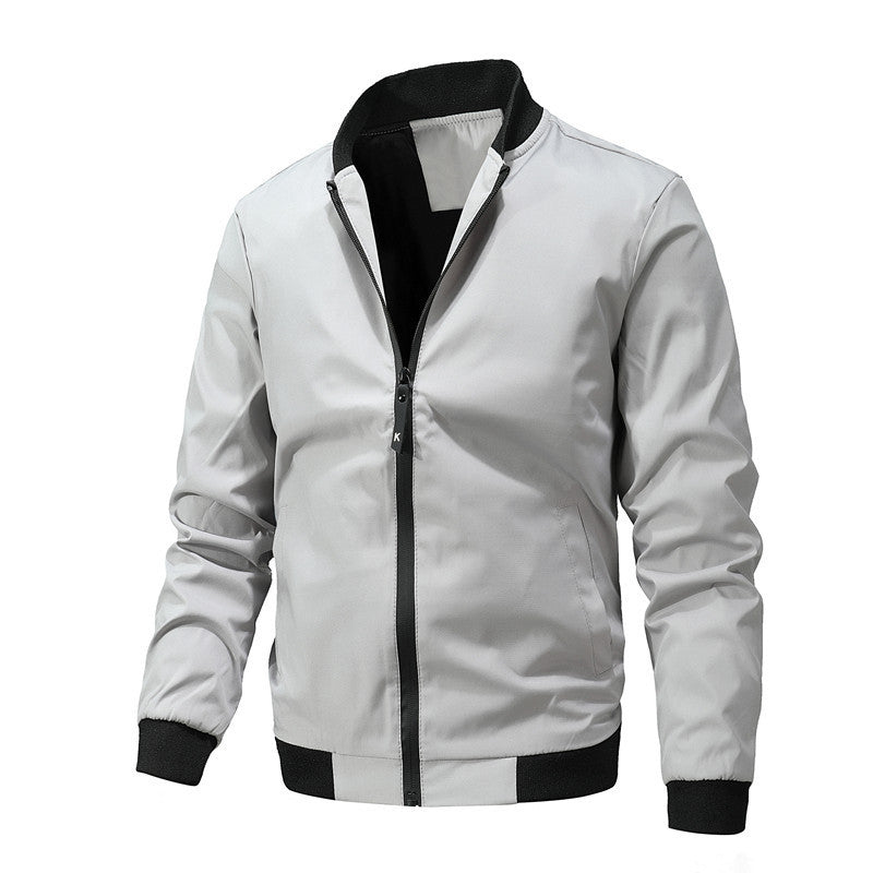 Herren stylische Übergangsjacke mit elastischen Ärmelbündchen und atmungsaktiven Materialien EB