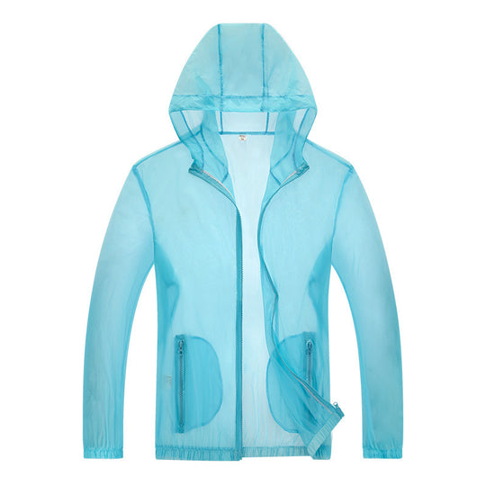 Herren ultraleichte Regenjacke mit verstellbarem Kapuzenbereich und reflektierenden Elementen EB