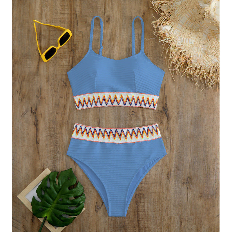 Damen Bunt gemusterter Bikini EB