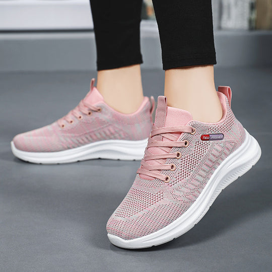 Damen Sportliche Lauf-Sneaker mit atmungsaktivem Mesh-Obermaterial und elastischer Sohle EB