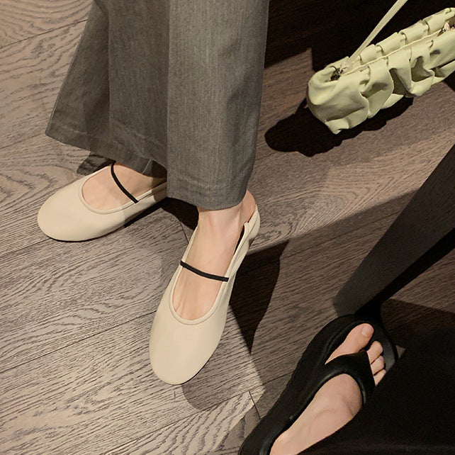 Damen elegante Ballerinas mit modischem Riemchendesign EB