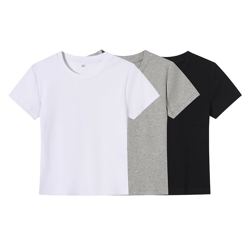 Damen Basic T-Shirt mit Rundhalsausschnitt und atmungsaktivem Material EB