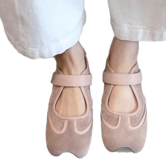 Damen Halbschuhe mit dekorativem Riemen und ergonomischer Sohle EB