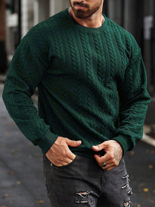 Herren Strickpullover mit strukturiertem Muster EB