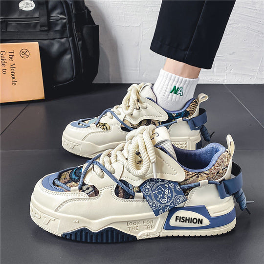 Damen Chunky Sneakers mit einzigartigem Obermaterial und dynamischem Design EB